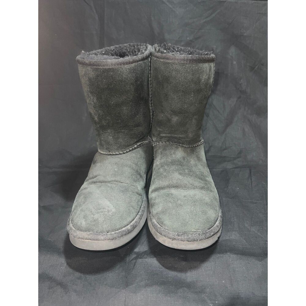 UGG Women Classic Tall II Grey Suede Winter Snow Boot Sheepskin Shearling Lining
